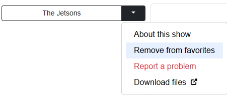 Remove from favorites